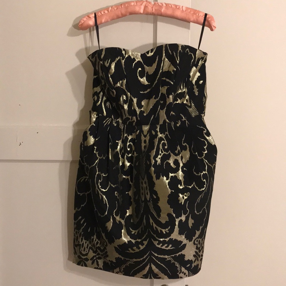 Black and gold dress